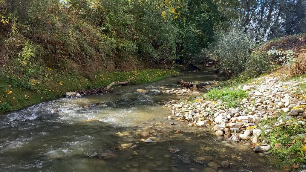 Photo du lit du Girou à Gargas après travaux 