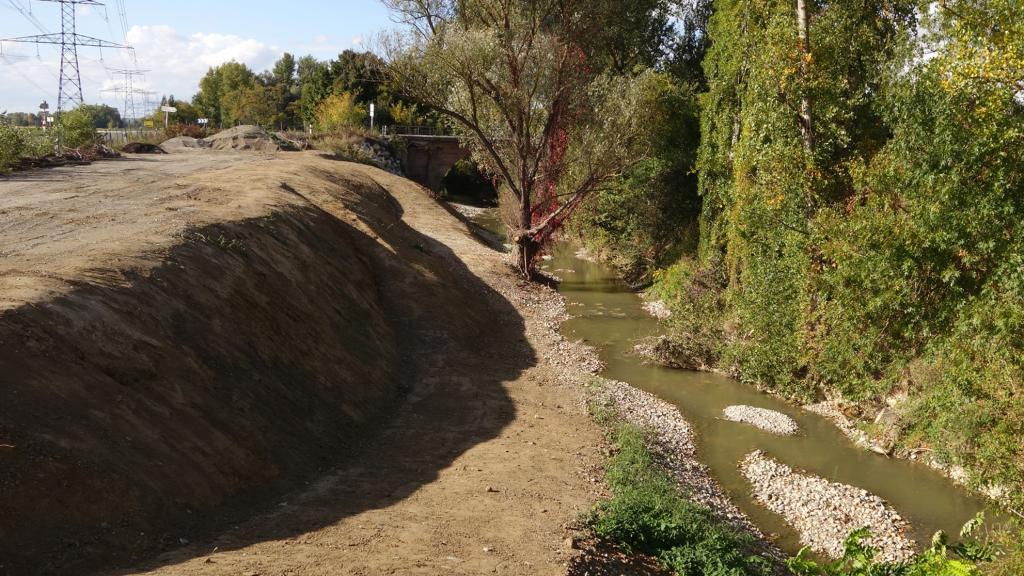 Photo du Girou après travaux de renaturation à Lapeyrouse-Fossat et Bazus