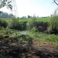 photo des berges du Girou au niveau de la ligne à haute tension après entretien