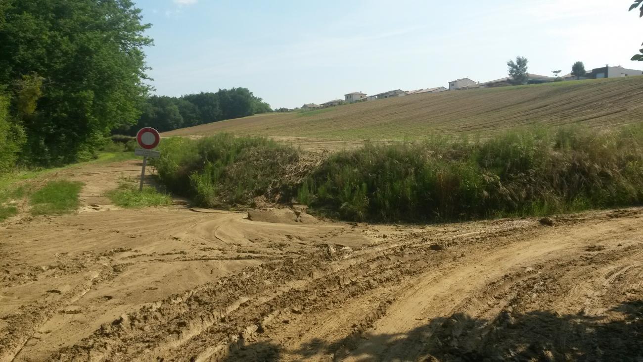 Photo du versant du Gardijol après un orage fort