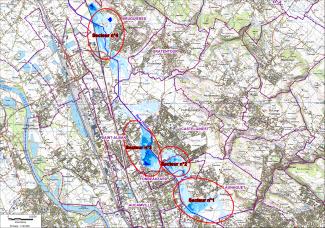 Carte Secteurs à enjeux - Inondations Hers aval