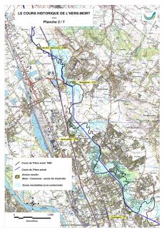 Carte Hers aval ancien et zones inondables