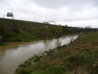 Photo de l'Hers avant travaux en 2008 au Palays à Toulouse