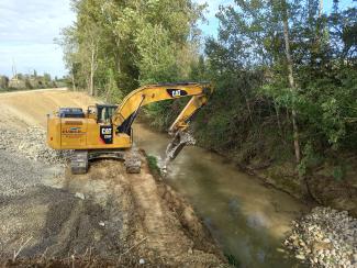 photo des travaux sur le Girou à Gragnague